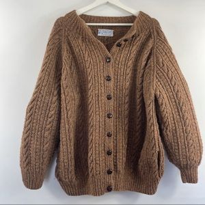 Hand Knit Fisherman 100% Wool Sweater